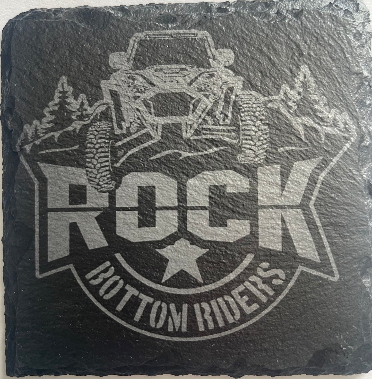 Laser etched slate coaster (2 pack)