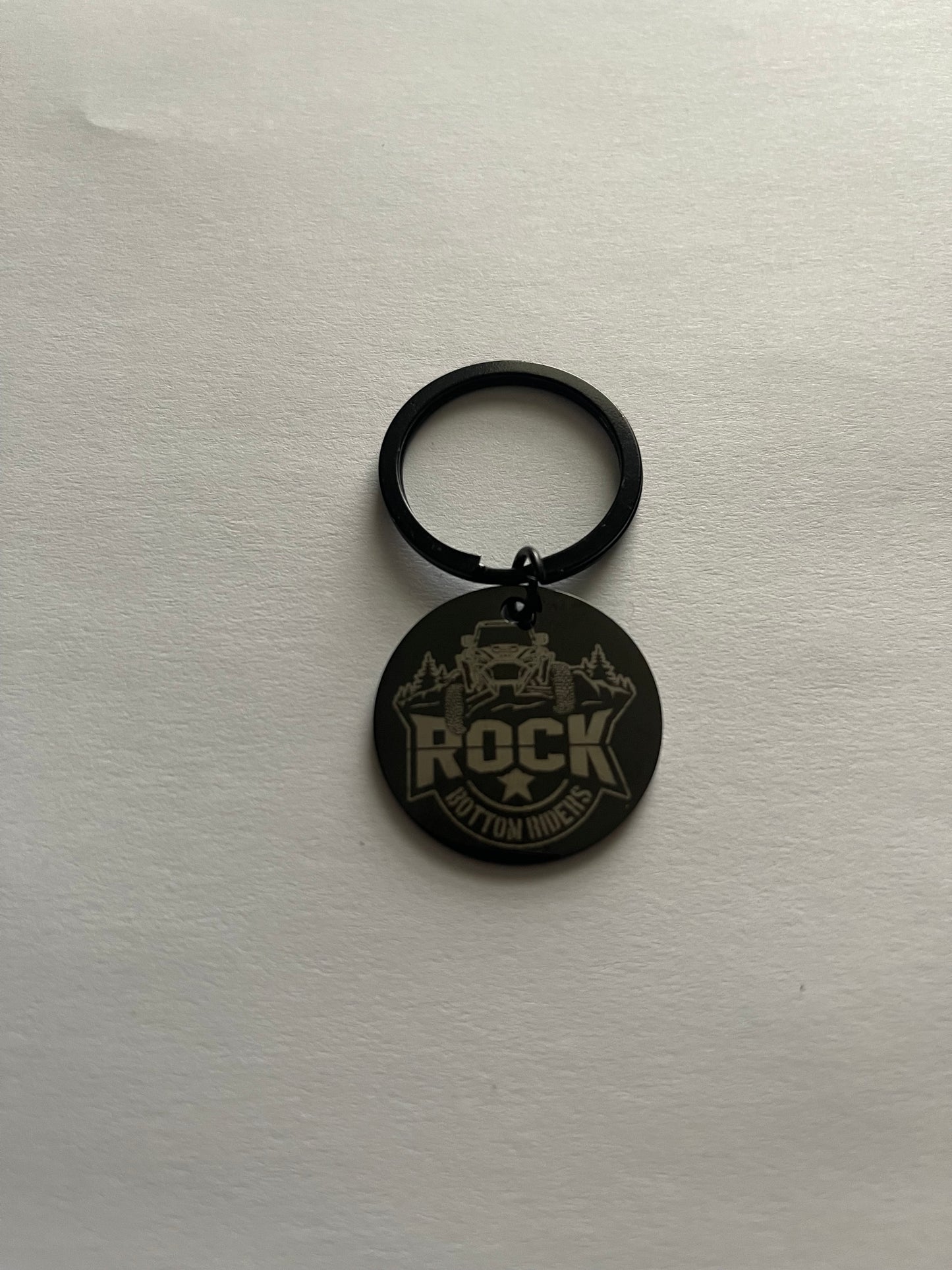Laser etched metal key chain