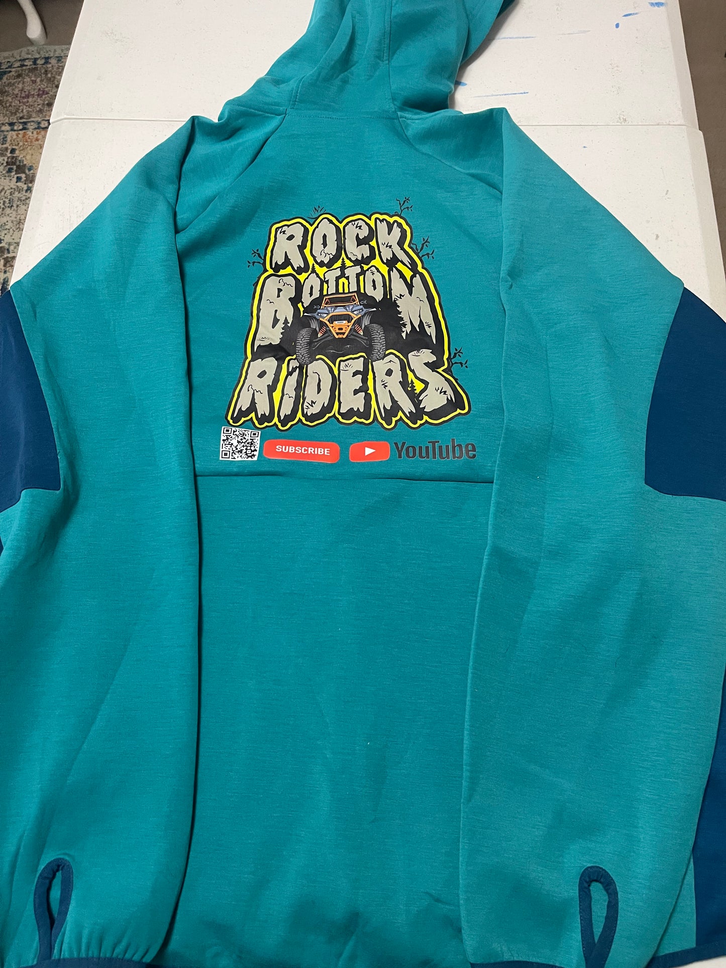 Year End Discontinued logo hooded zip-up
