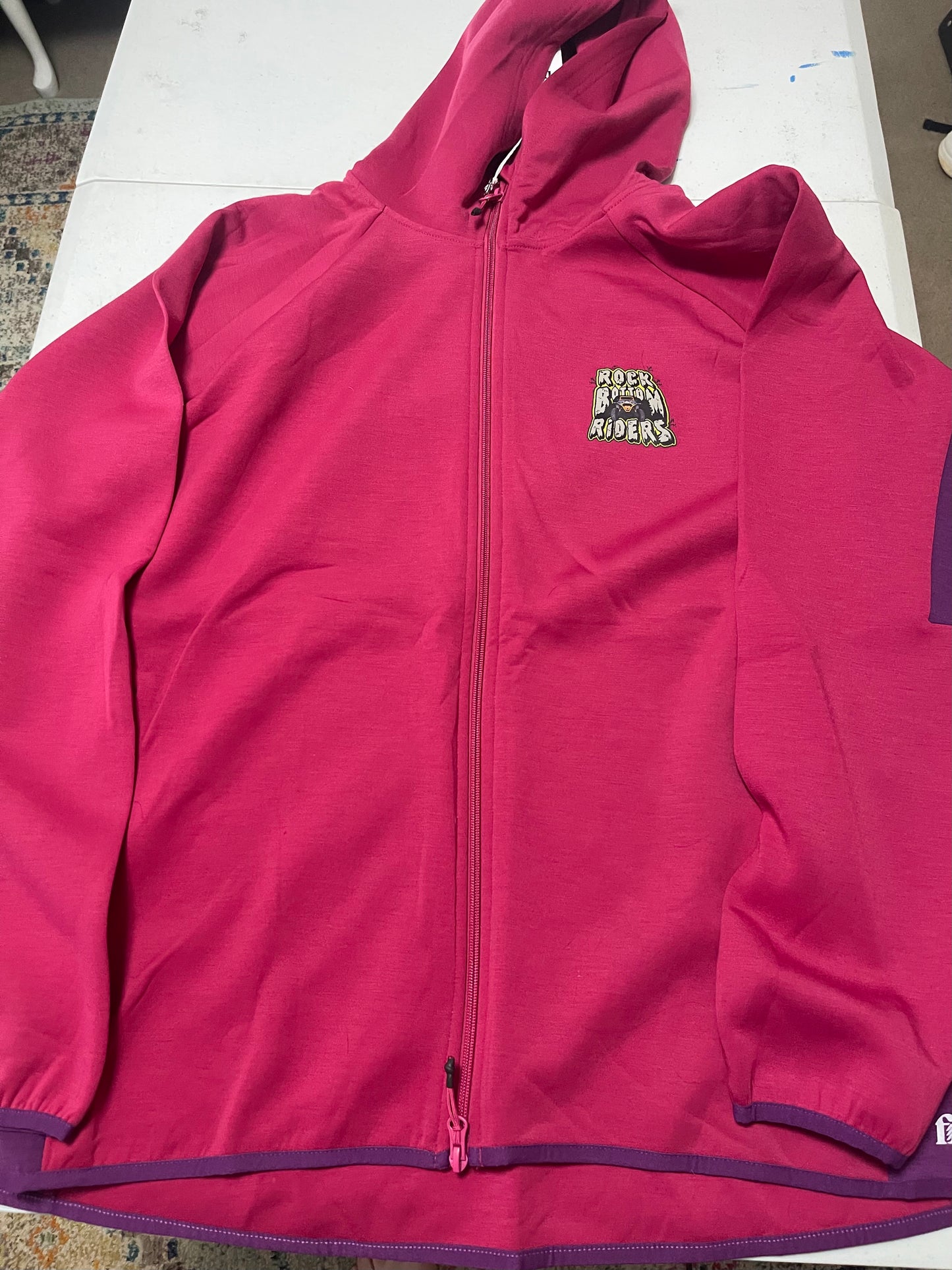 Year End Discontinued logo hooded zip-up