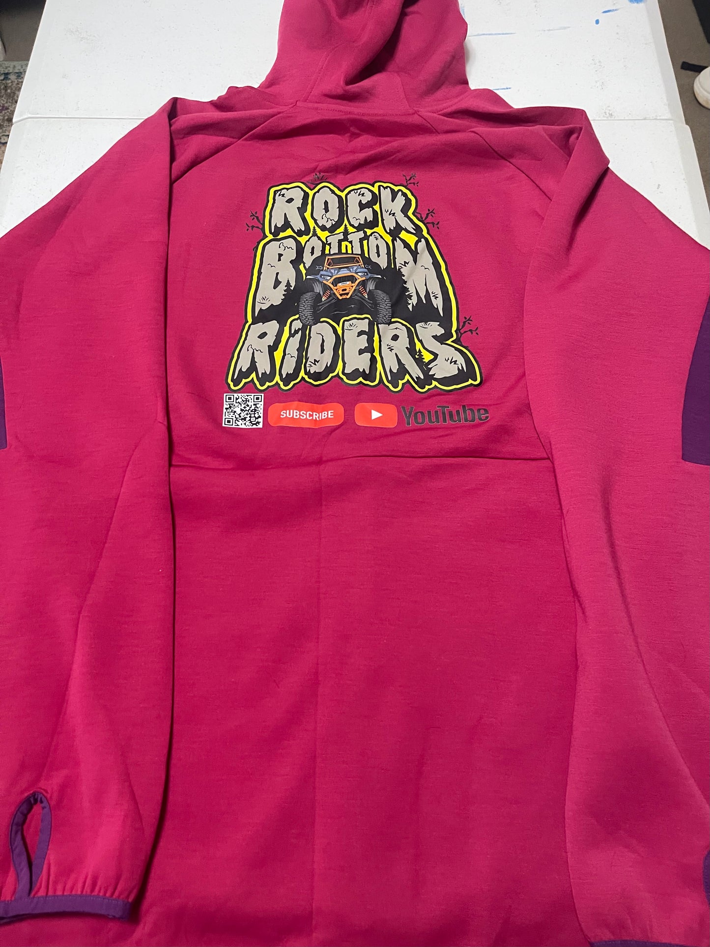 Year End Discontinued logo hooded zip-up